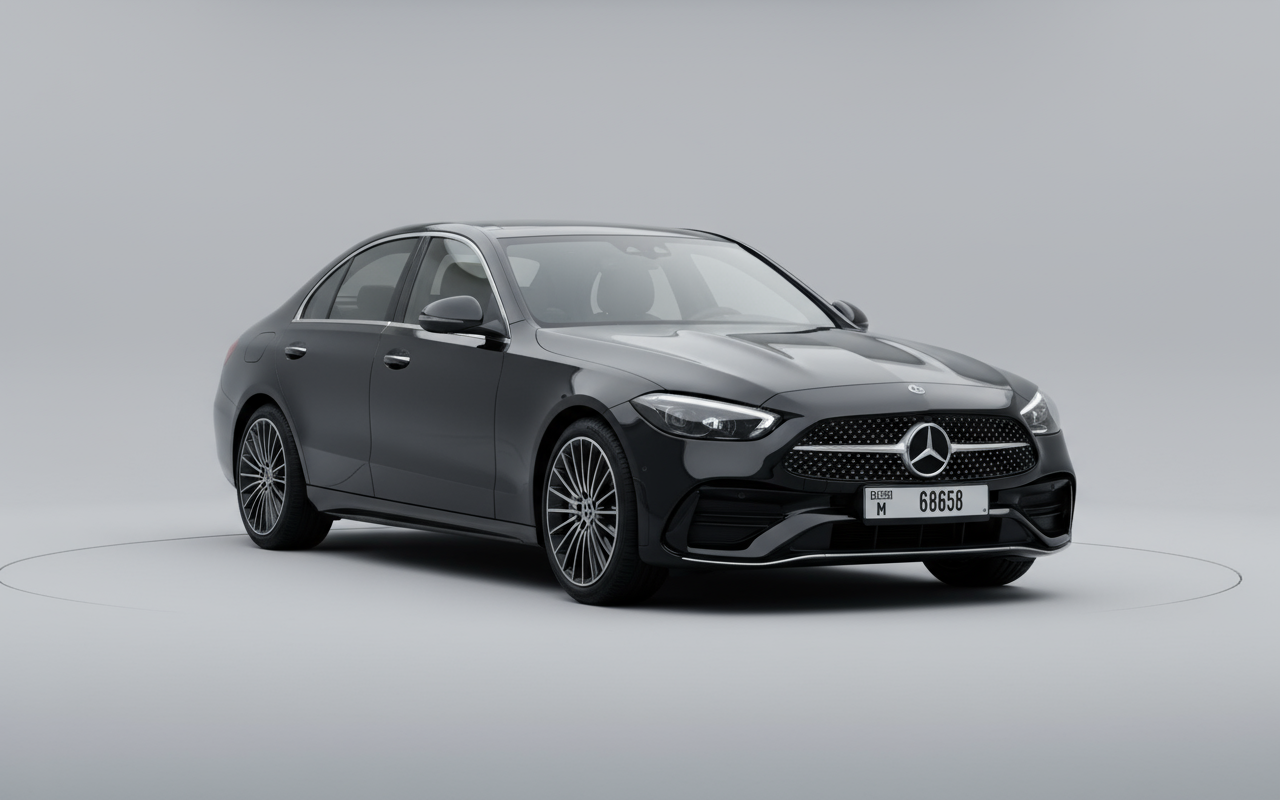Rent Mercedes-Benz C200 2024 Black 68658M or similar