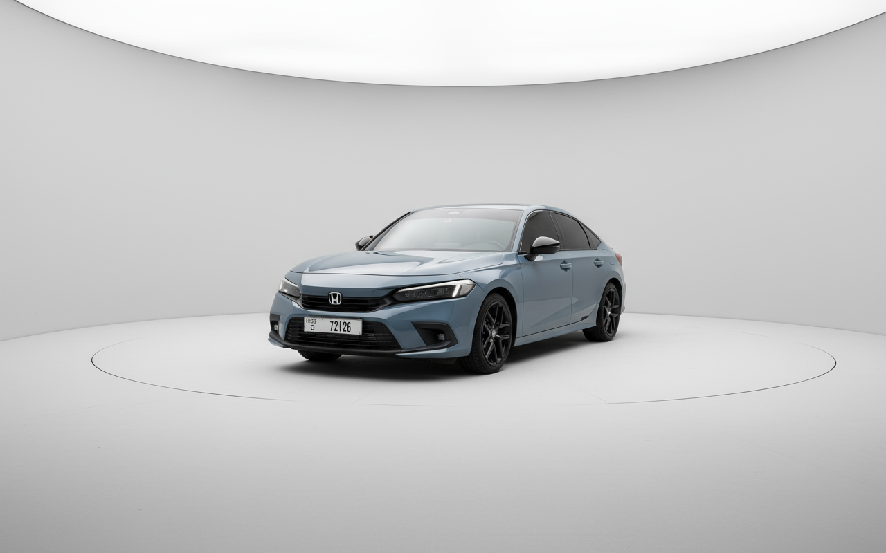 Honda Civic Sport 2022 Light Blue – Sedan Rental Dubai
