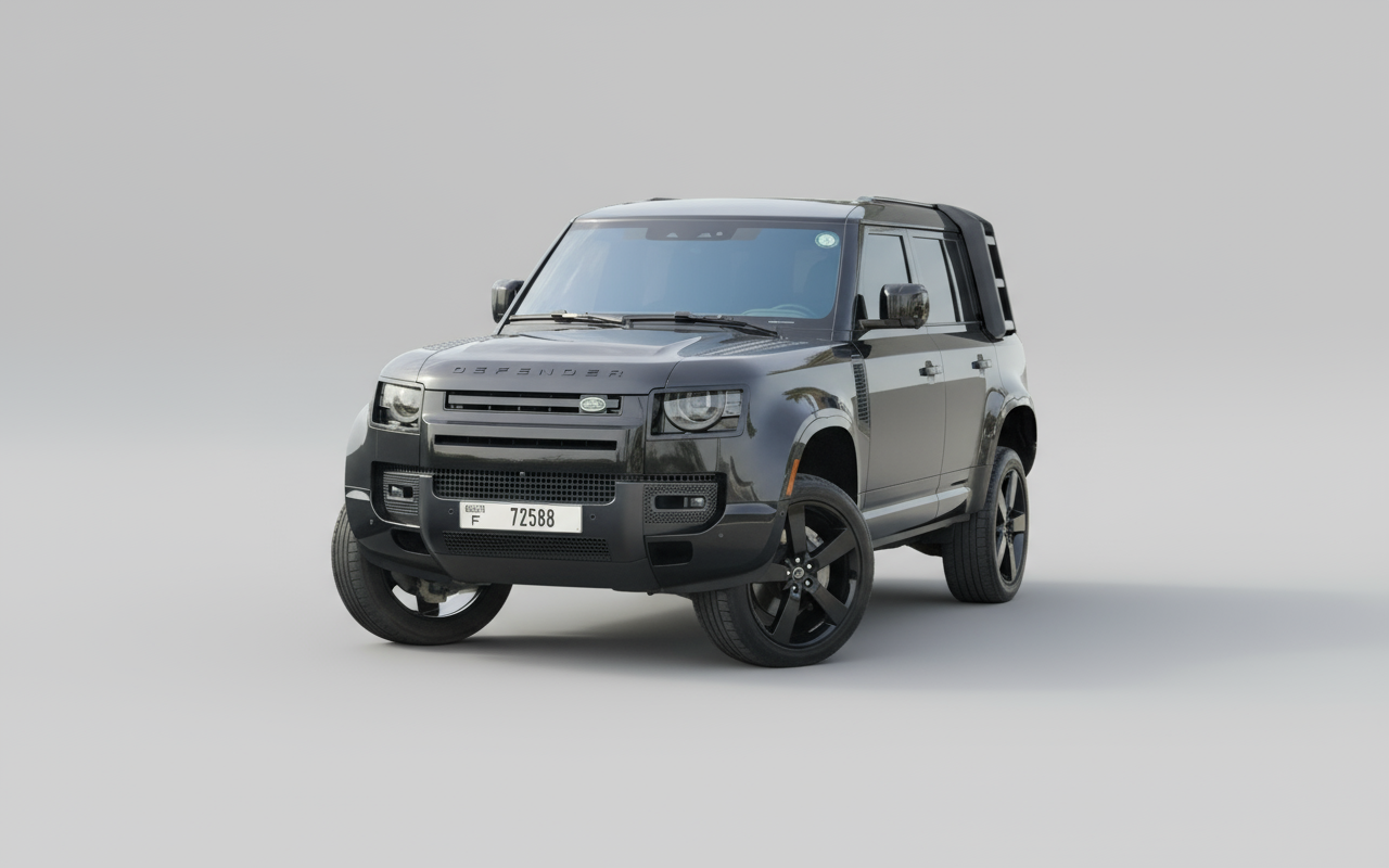 Land Rover Defender 2024 Black – Luxury SUV Rental Dubai