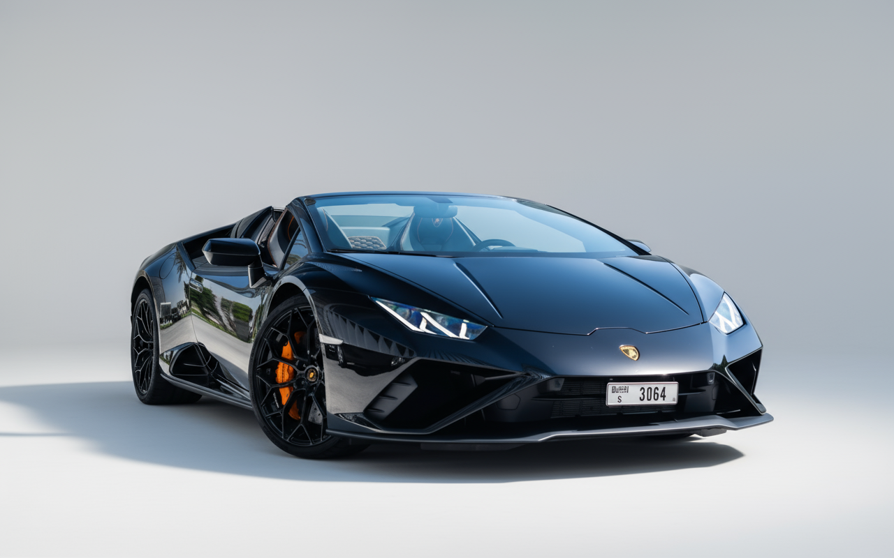 Rent Lamborghini Huracan Evo Spider 2023 Black or similar DRD Car Rental LLC
