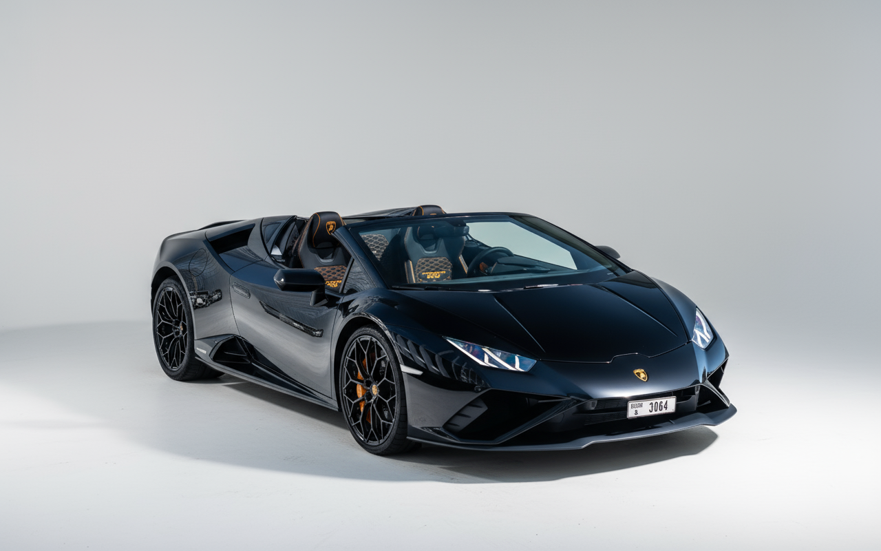 Rent Lamborghini Huracan Evo Spider 2023 Black or similar DRD Car Rental LLC