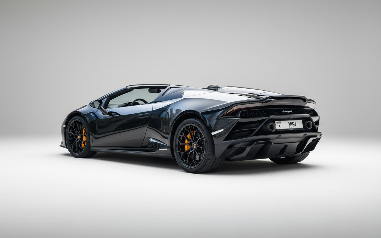 Rent Lamborghini Huracan Evo Spider 2023 Black or similar DRD Car Rental LLC