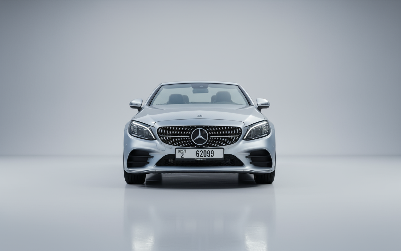 Mercedes-Benz C200 Convertible 2023 Grey – Luxury Car Rental Dubai