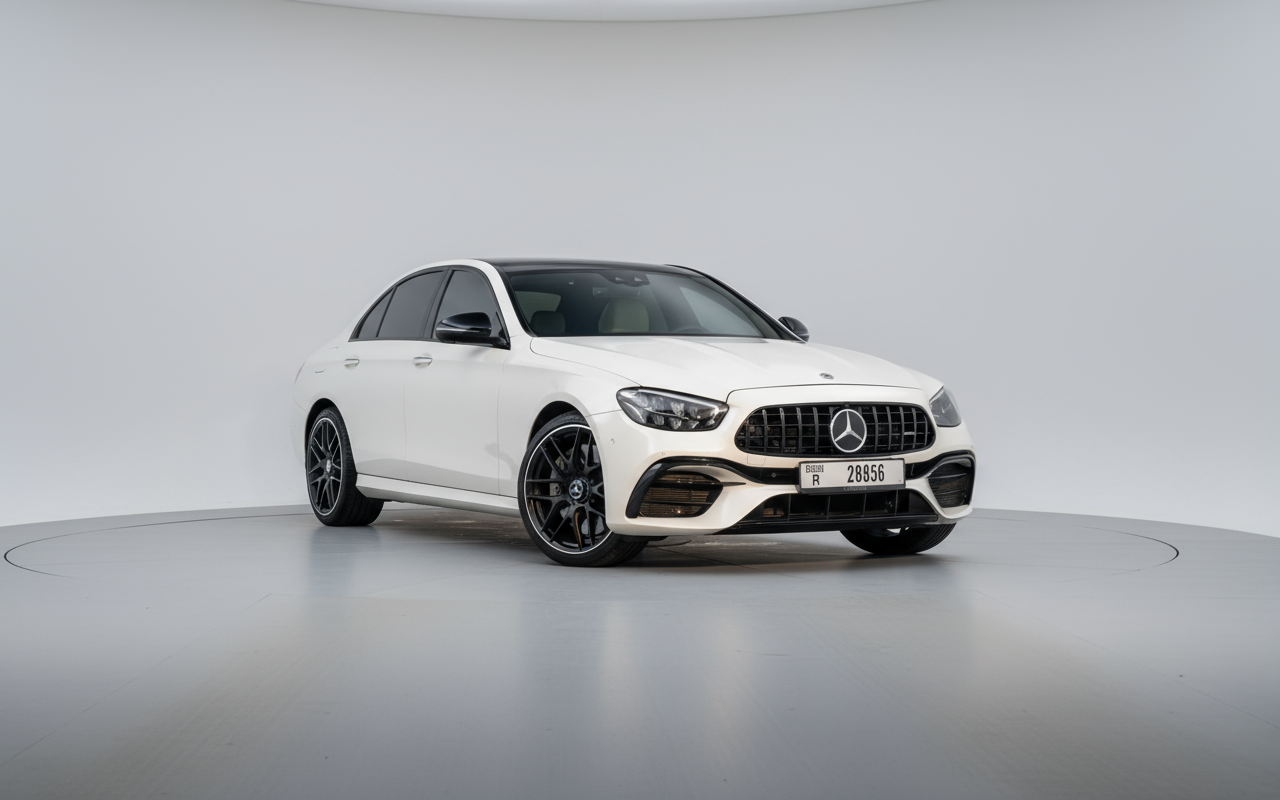 Rent Mercedes-Benz E350 AMG 2023 White or similar DRD Car Rental LLC